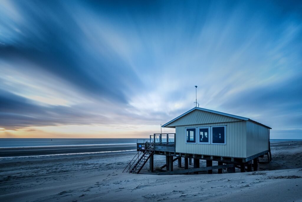 ameland, the netherlands, house, beach, coast, sand, coastline, nature, shore, seashore, seaside, building, beach house, sea, ocean, scenery